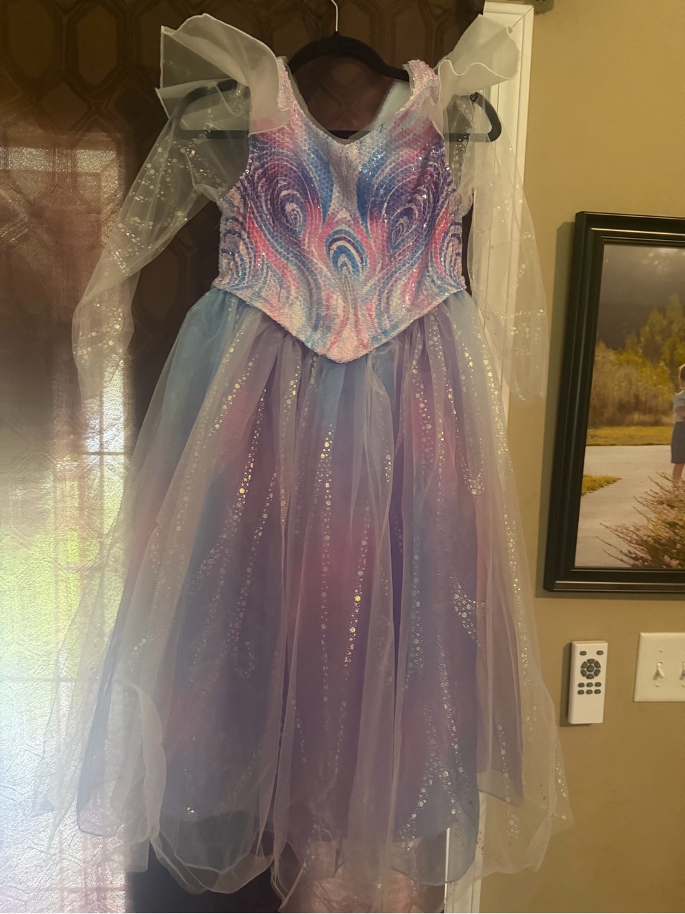 Girls' Sparkle Pastel Fairy Dress in Purple and Blue